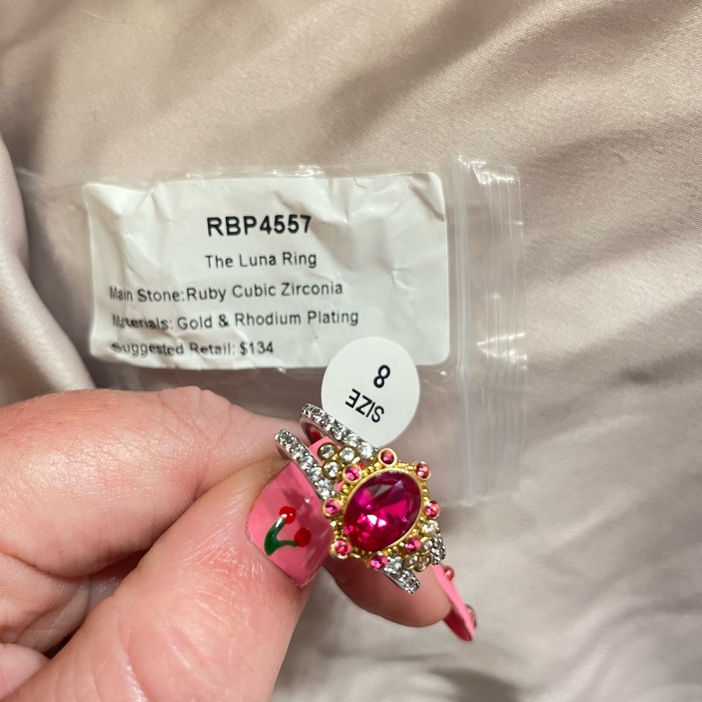 Ruby Cubic Zirconia Ring